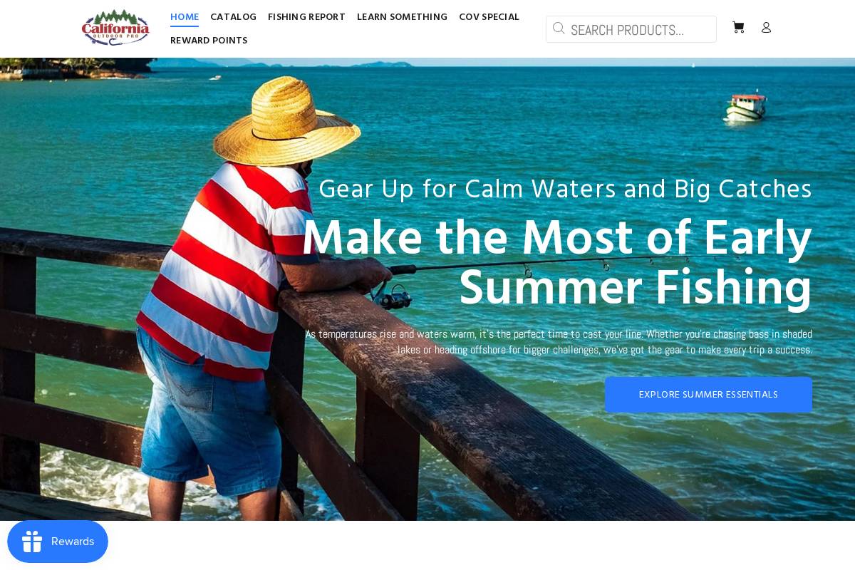 californiaoutdoorpro.com homepage screenshot