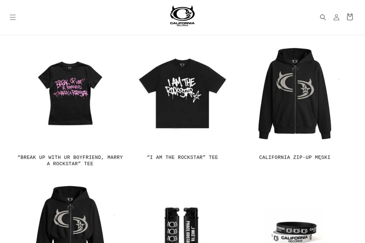 californiarecords.pl homepage screenshot