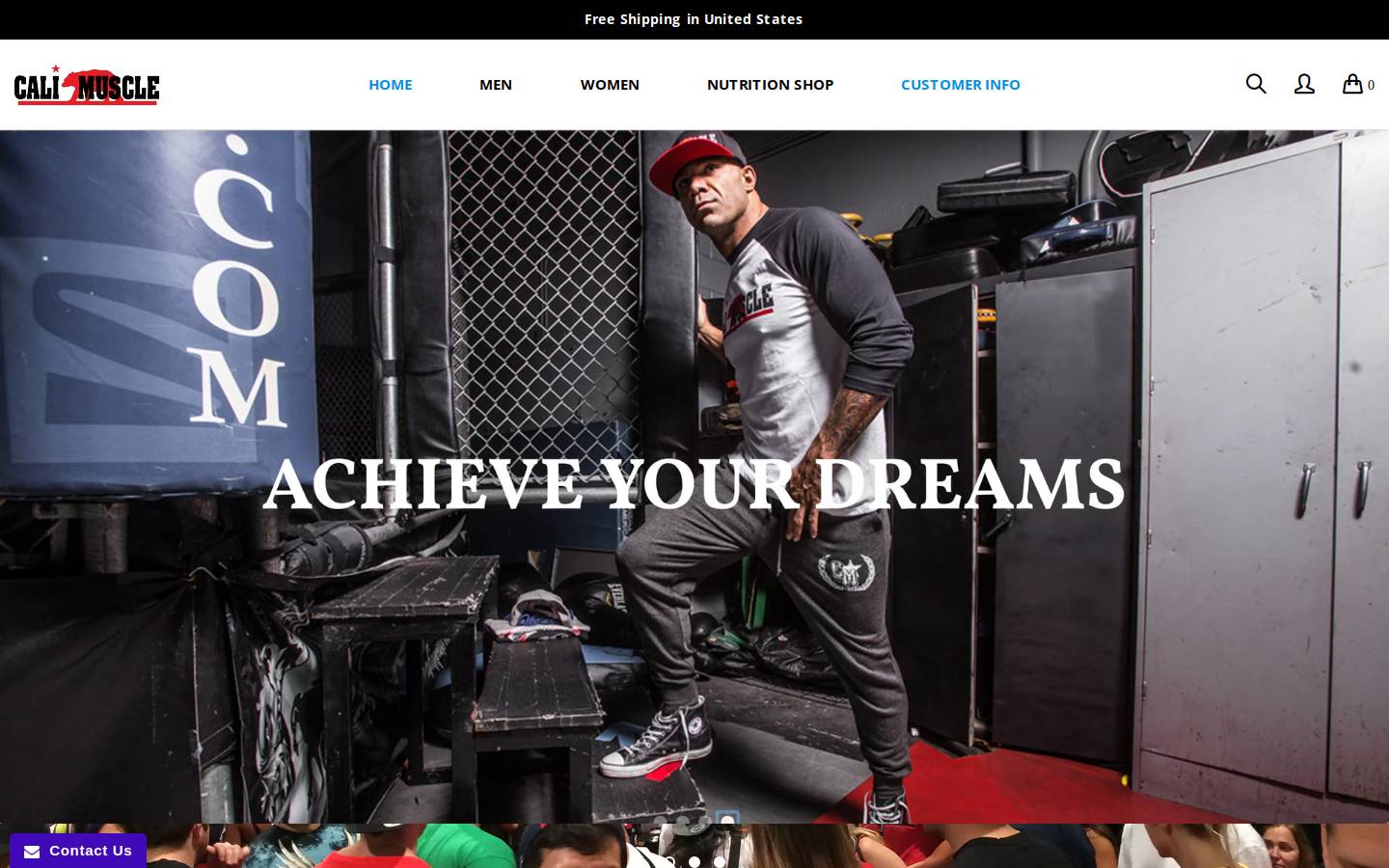 calimuscle.com homepage screenshot