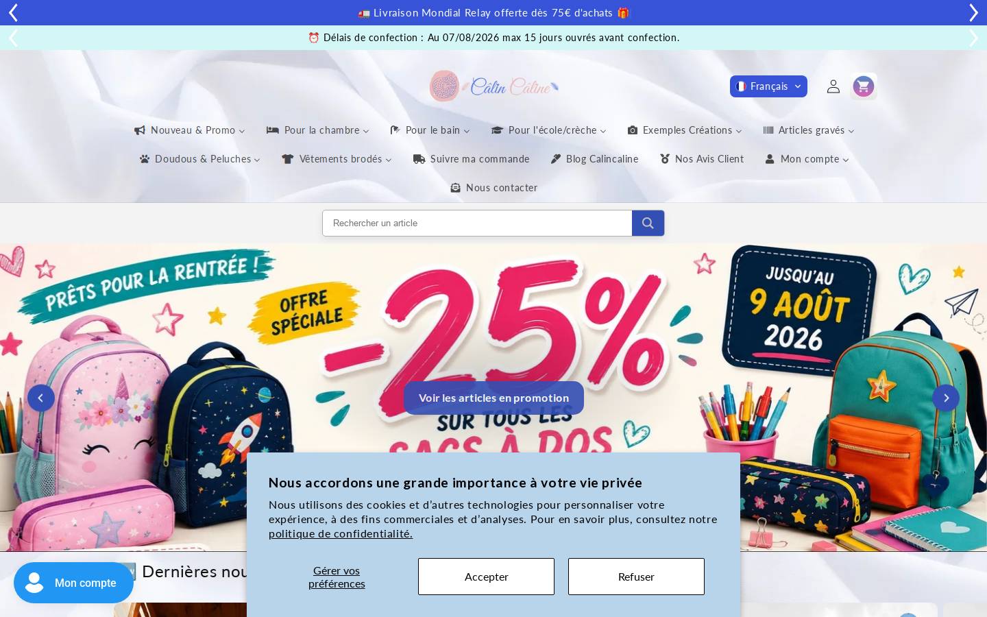 CalinCalineBe homepage screenshot