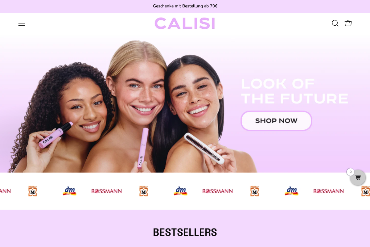 Calisibeauty homepage screenshot