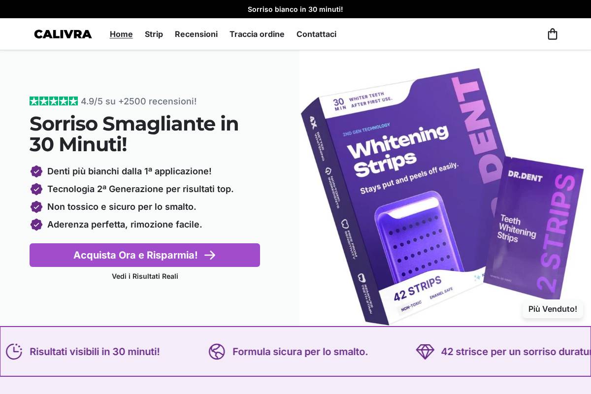 calivrastore.com homepage screenshot