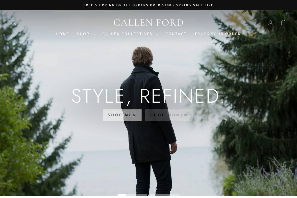 Callenford homepage screenshot