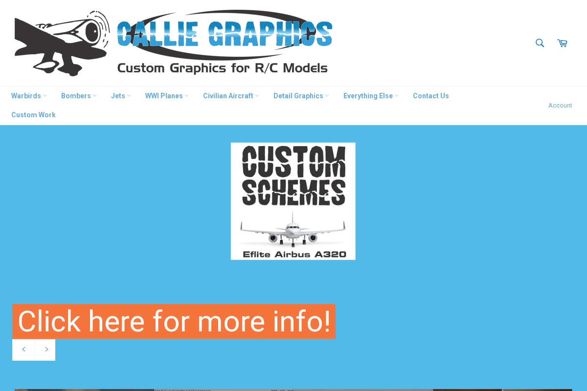 Callie Graphics homepage screenshot