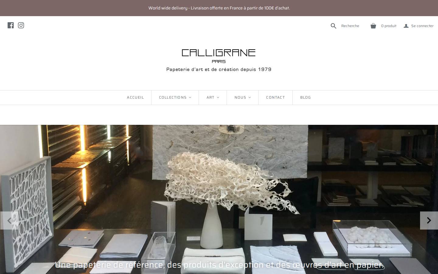calligrane.com homepage screenshot