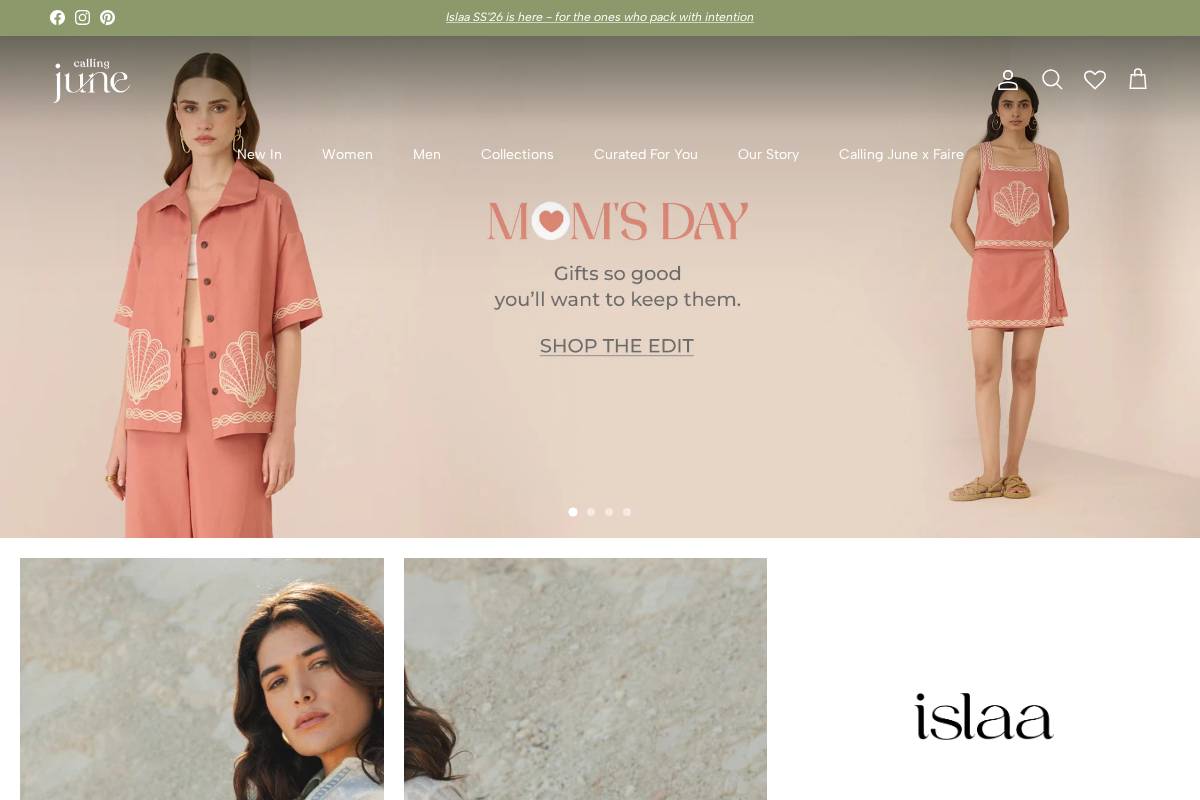 callingjune.in homepage screenshot