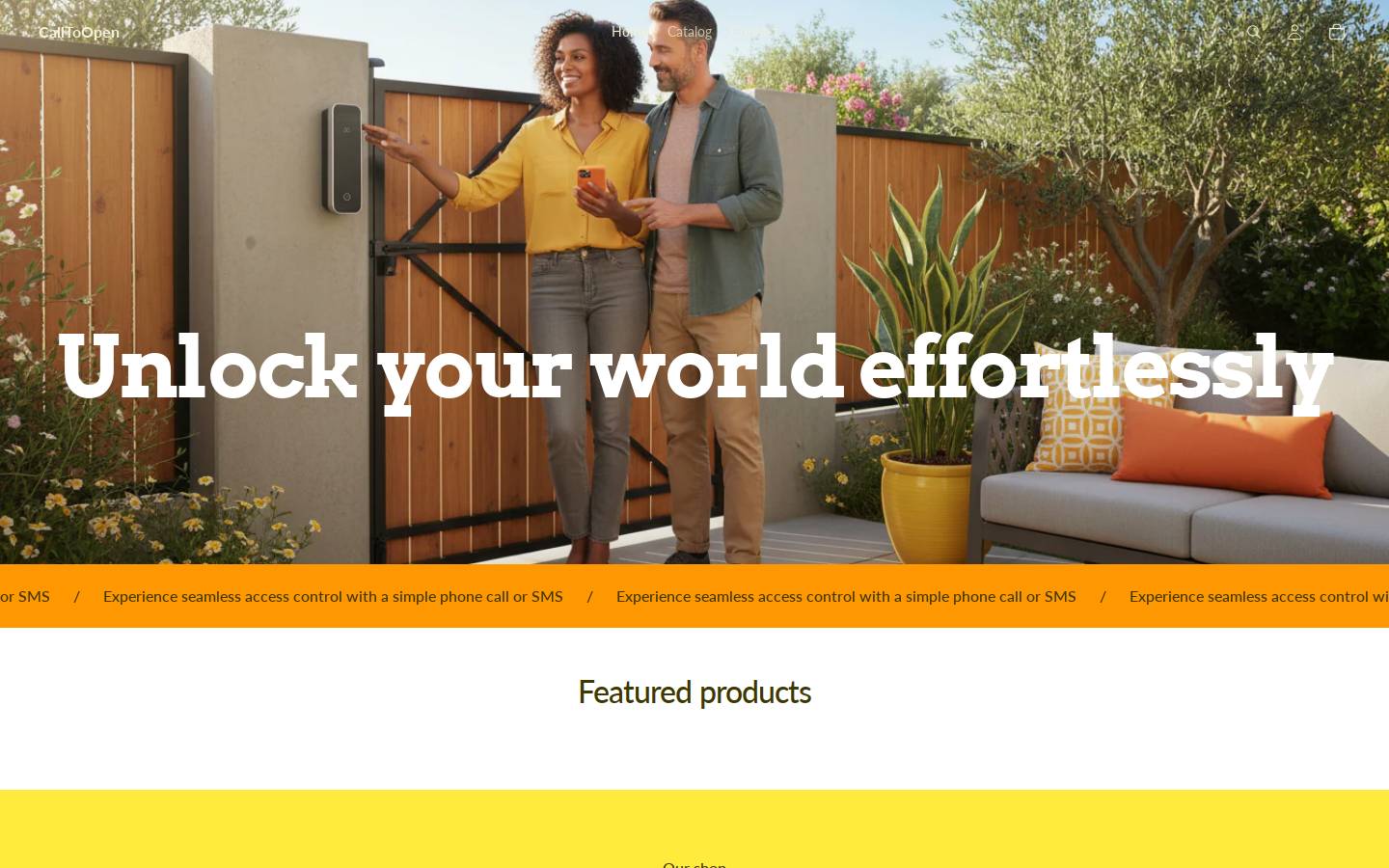 calltoopen.com homepage screenshot