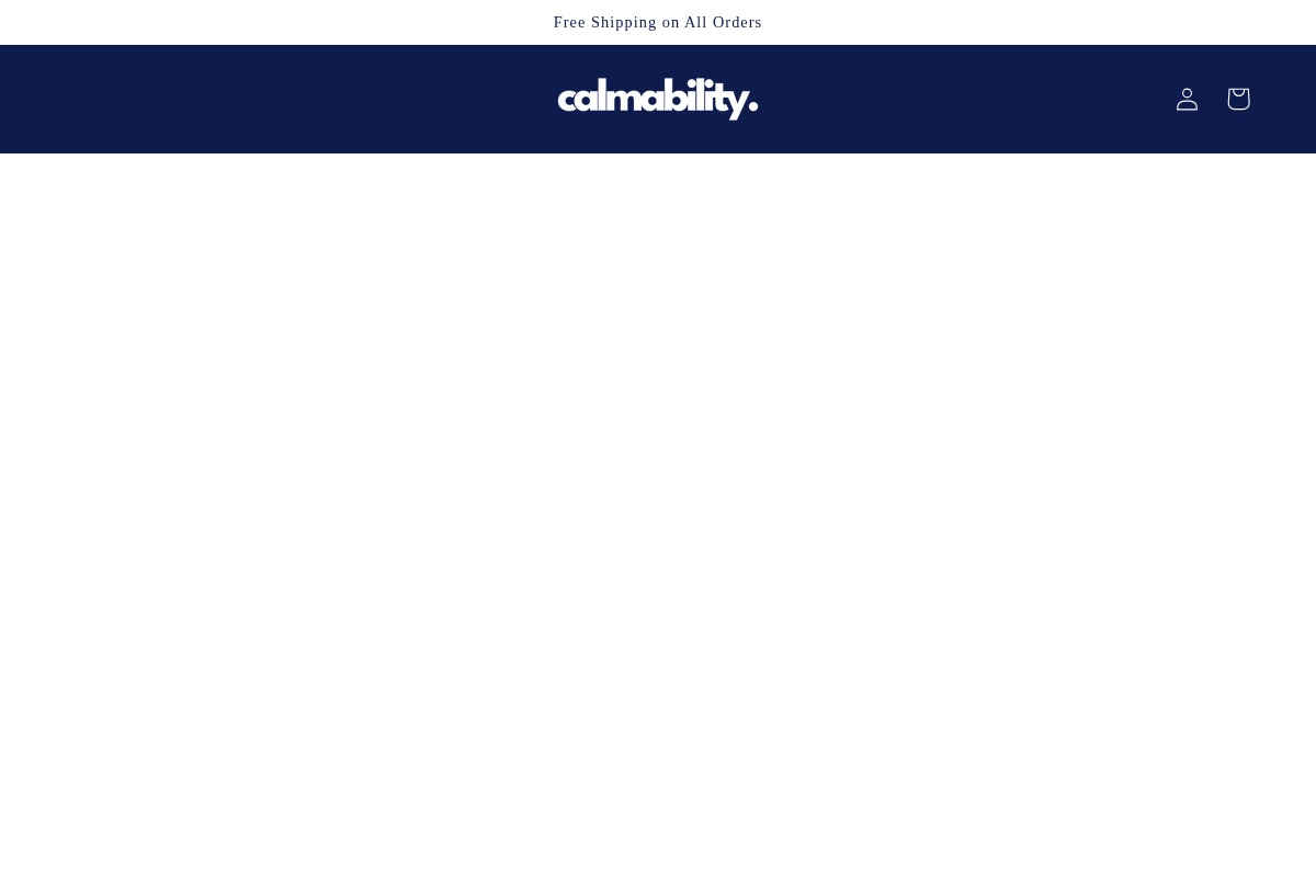 Calmability homepage screenshot