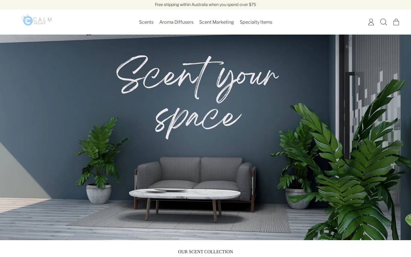 calmaroma.com.au homepage screenshot