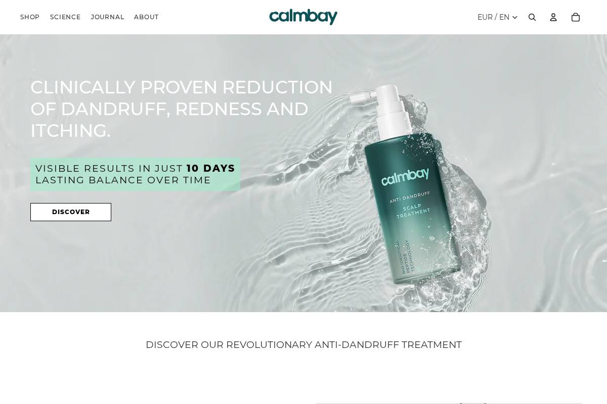 calmbay.com homepage screenshot