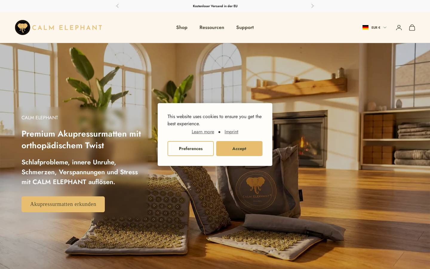 calmelephant.de homepage screenshot