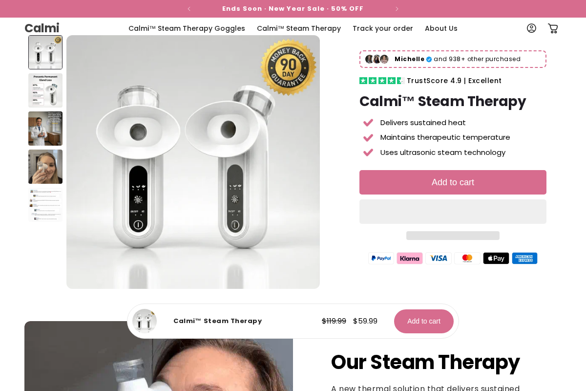 Calmi homepage screenshot