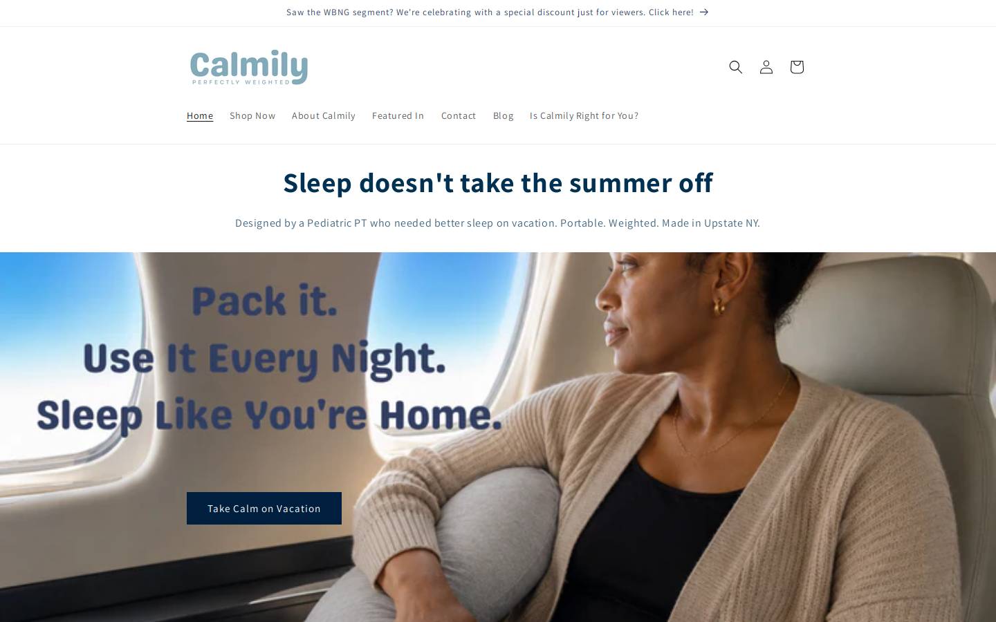 calmily.com homepage screenshot