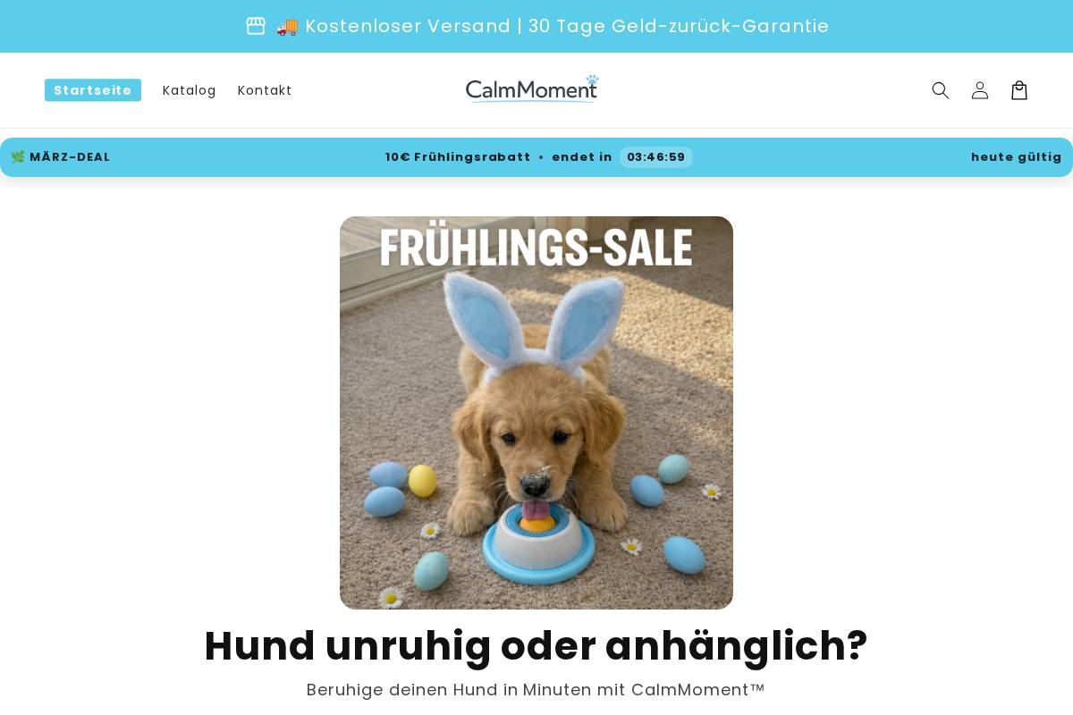 calmmoment.de homepage screenshot