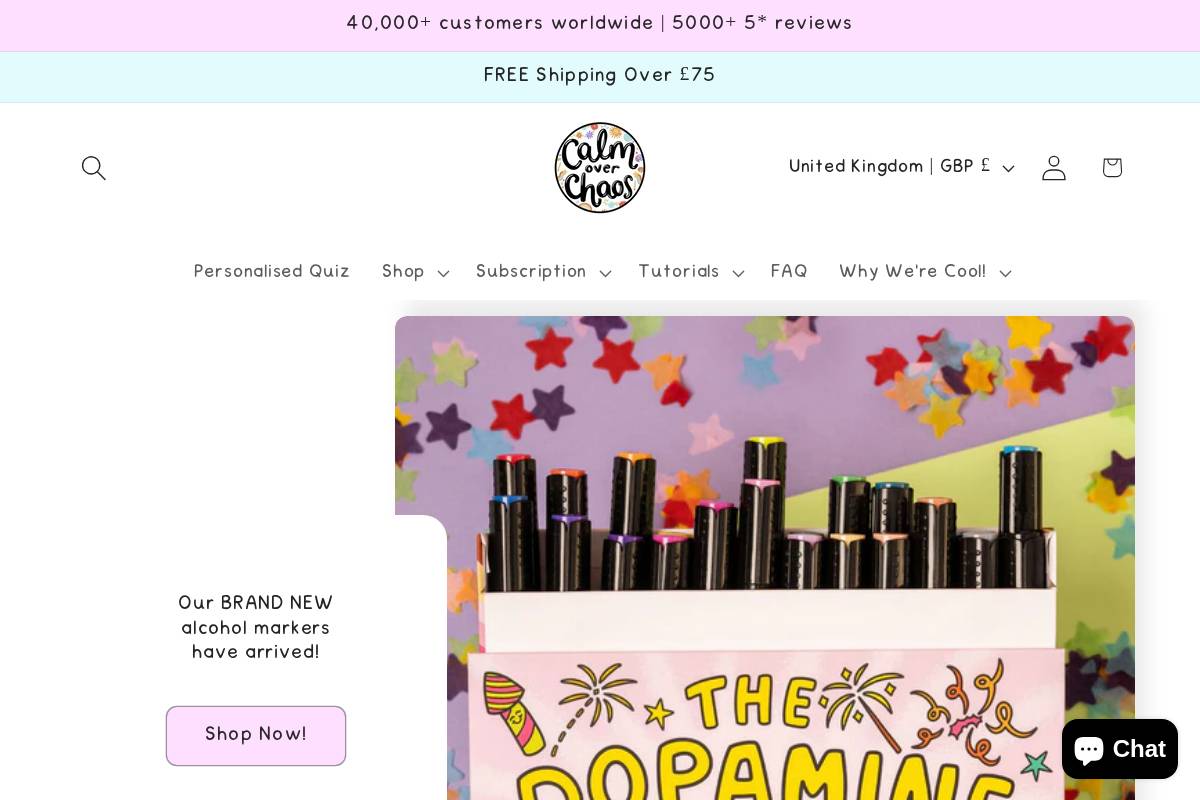 calmoverchaos.co.uk homepage screenshot