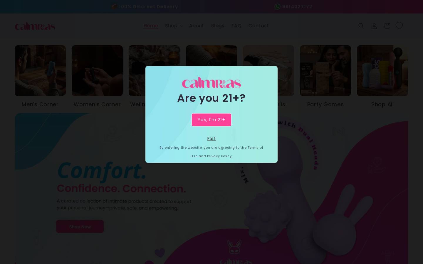calmras.com homepage screenshot