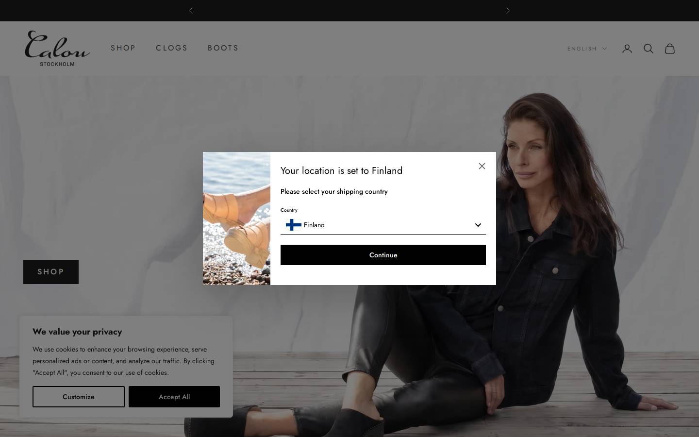 Calou homepage screenshot