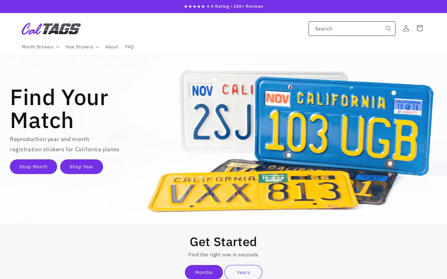 caltags.com homepage screenshot