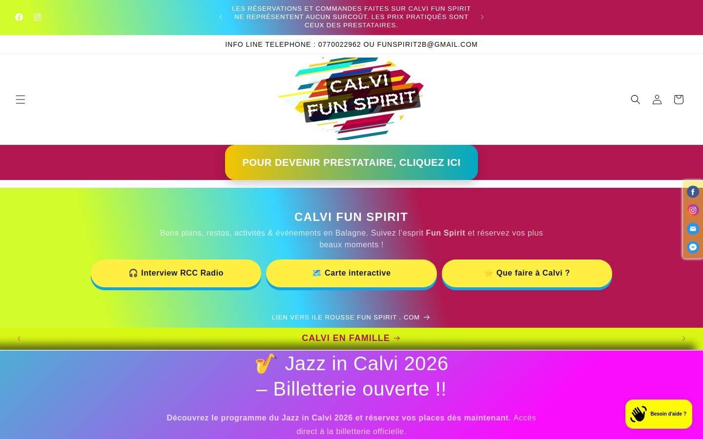 calvifunspirit.com homepage screenshot