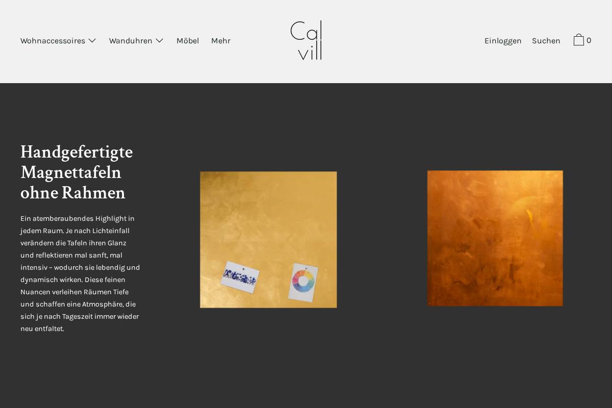 calvill.com homepage screenshot