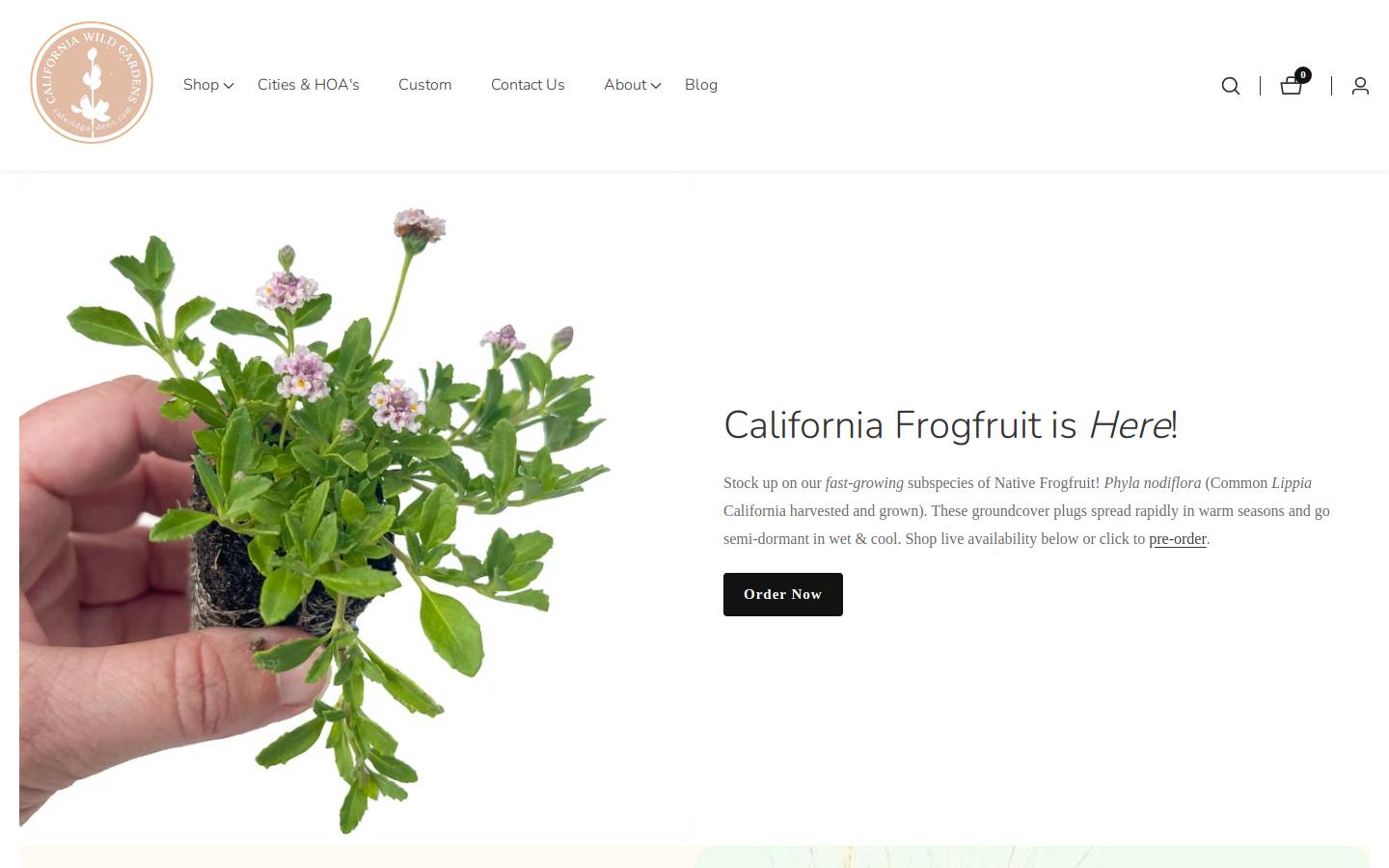 calwildgardens.com homepage screenshot