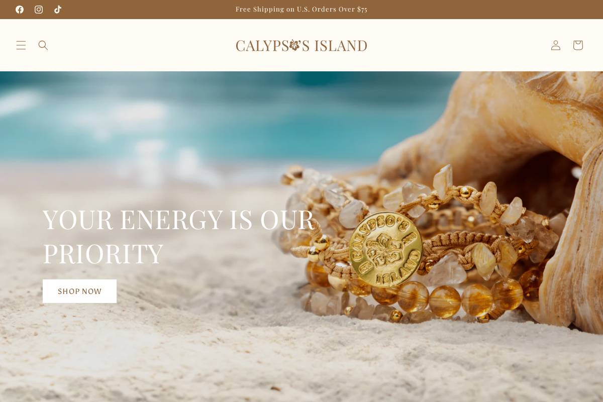 calypsosisland.com homepage screenshot