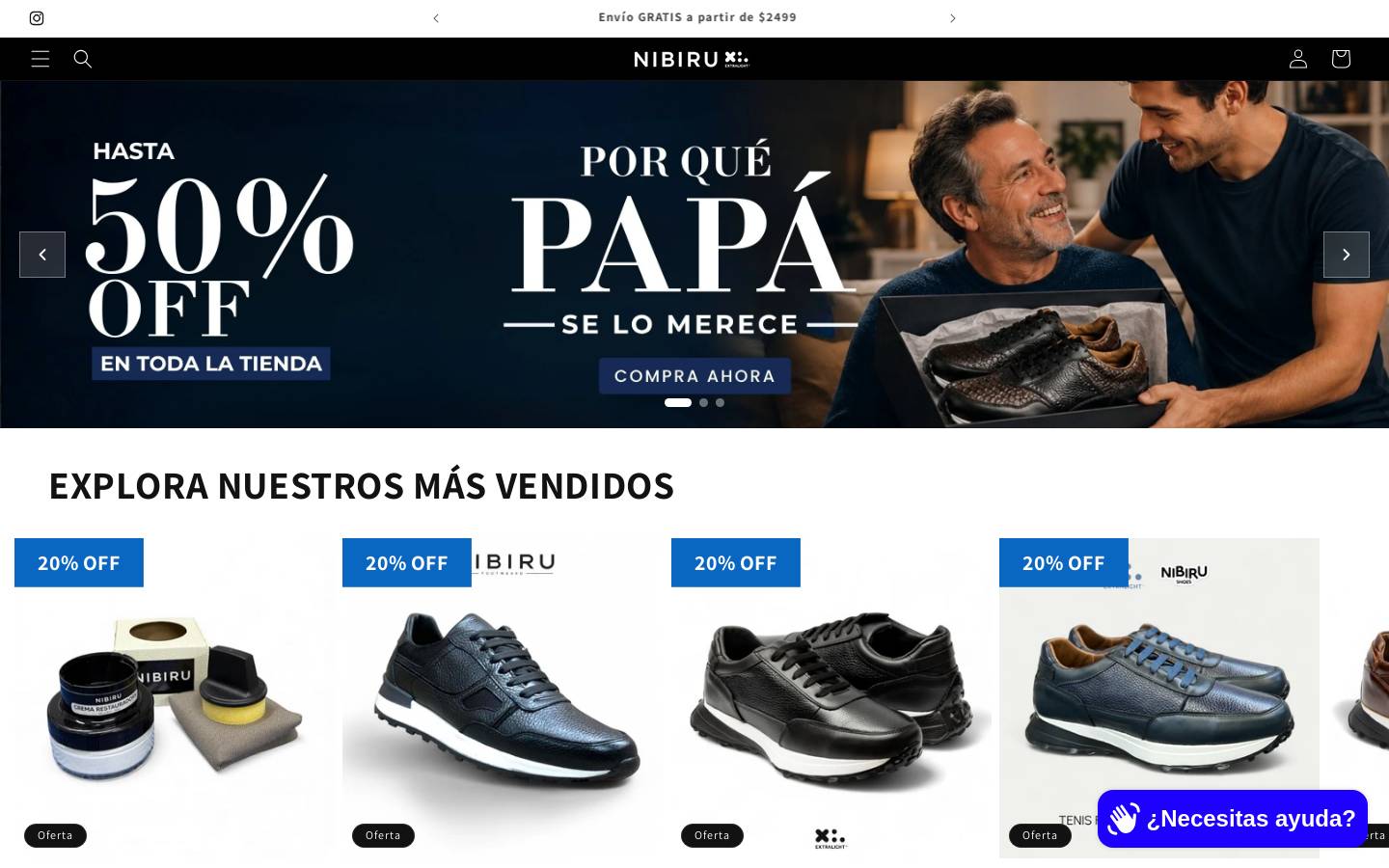 calzadonibiru.com homepage screenshot