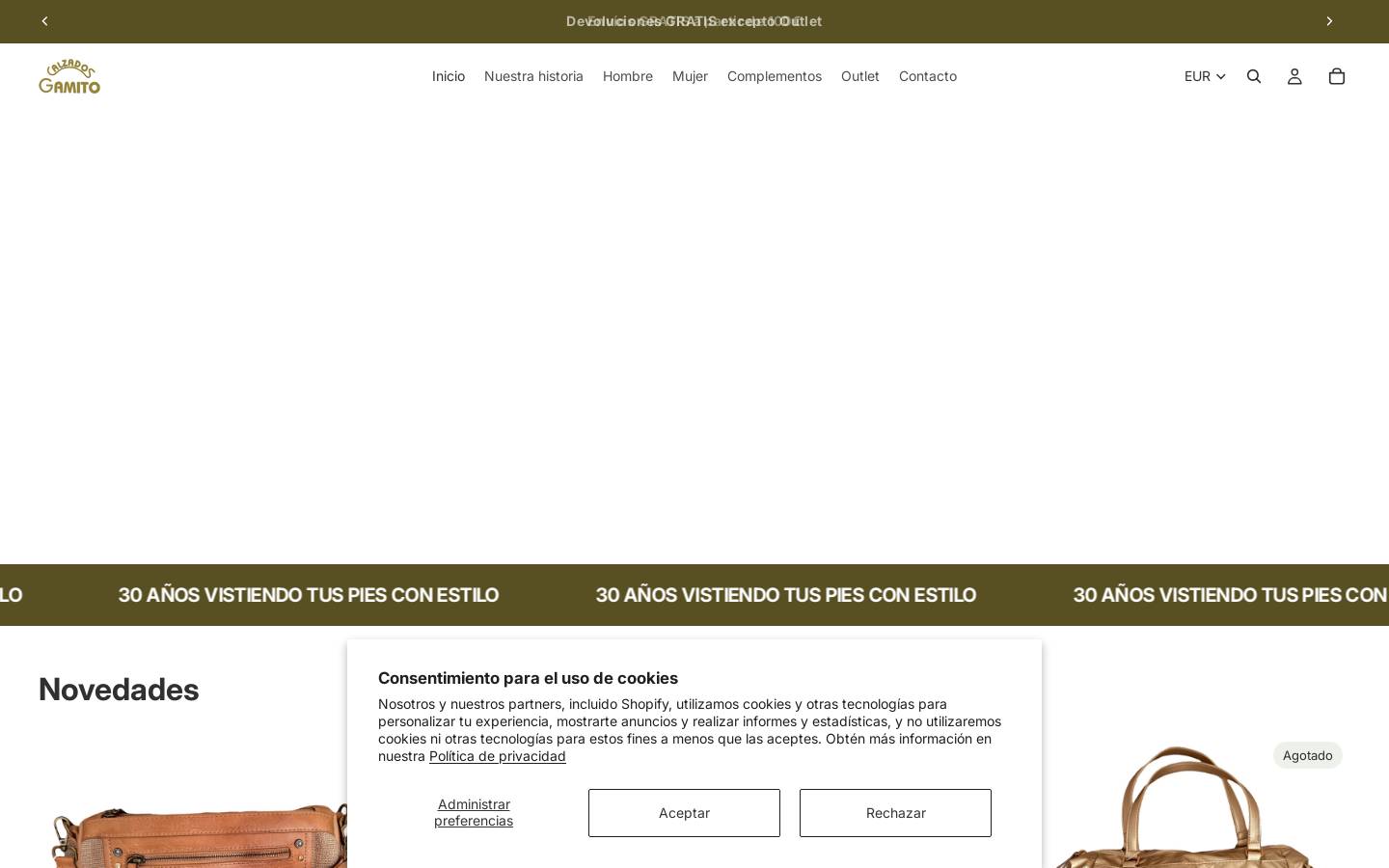 calzadosgamito.com homepage screenshot