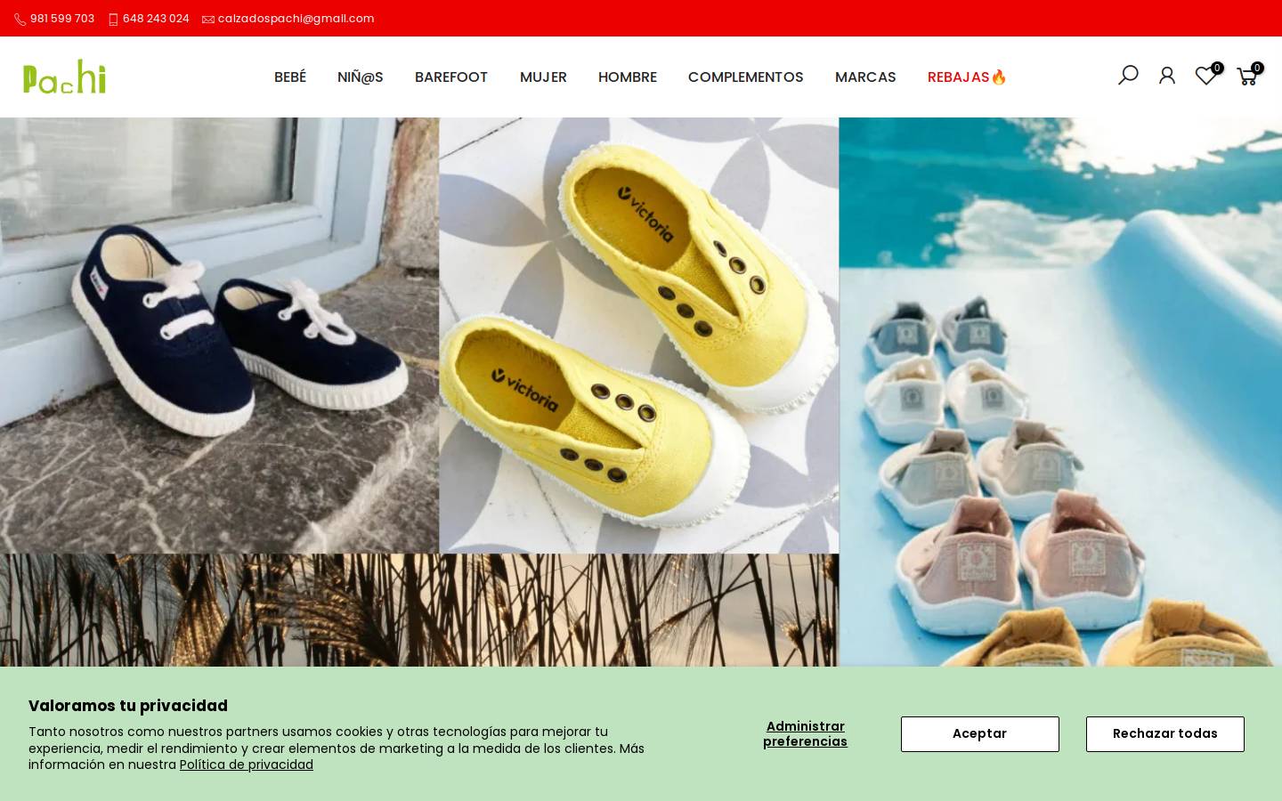 calzadospachi.com homepage screenshot