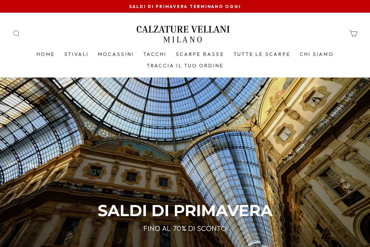 Calzaturevellani homepage screenshot