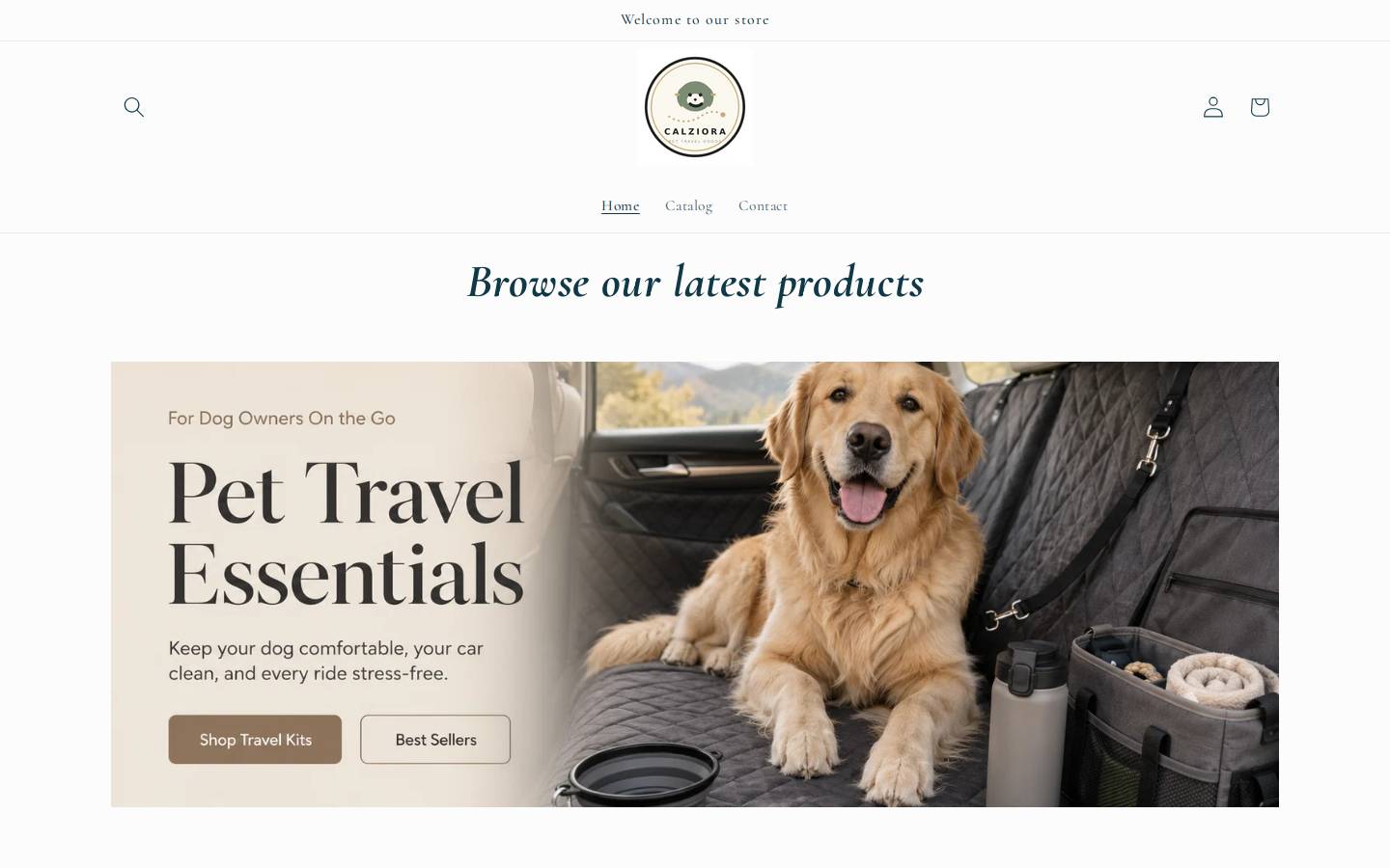 calziora.com homepage screenshot