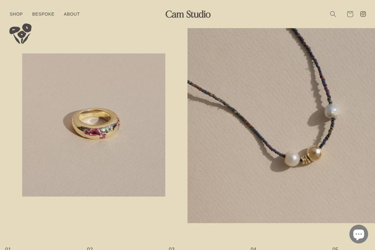cam-jewelry.com homepage screenshot