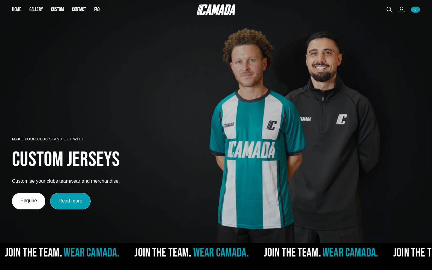 camada.com.au homepage screenshot