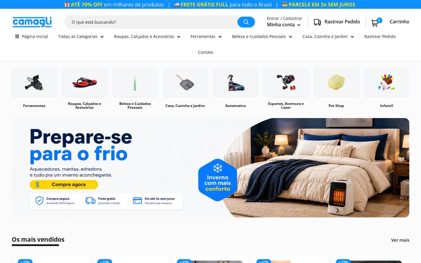camagli.com.br homepage screenshot