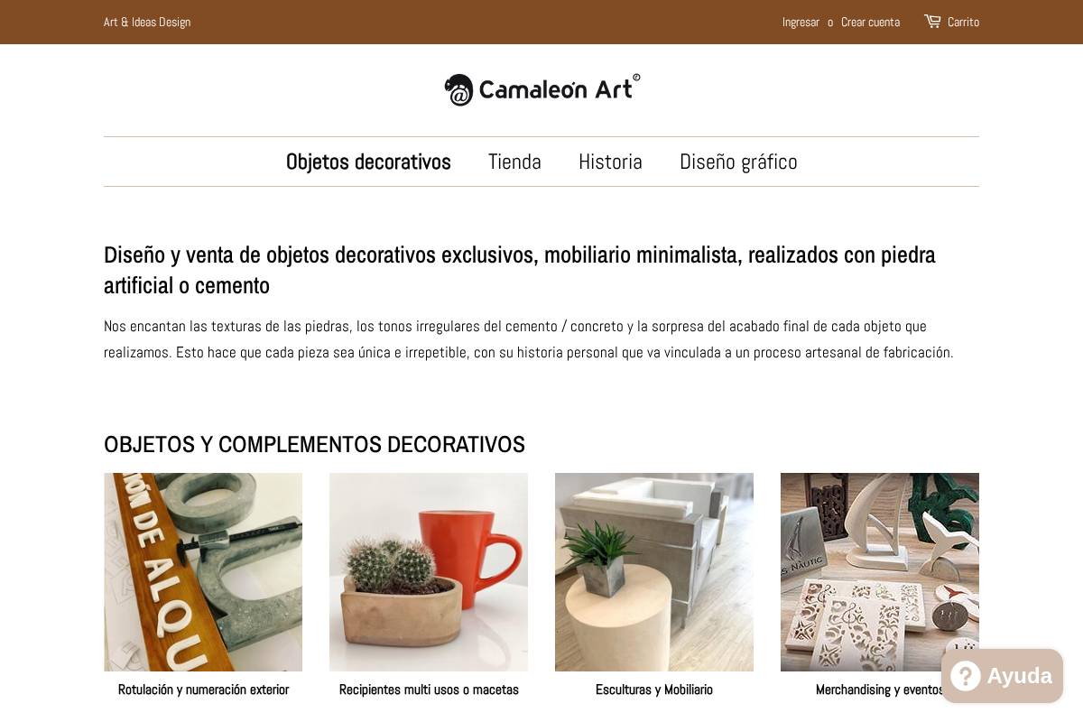 camaleon-art.com homepage screenshot