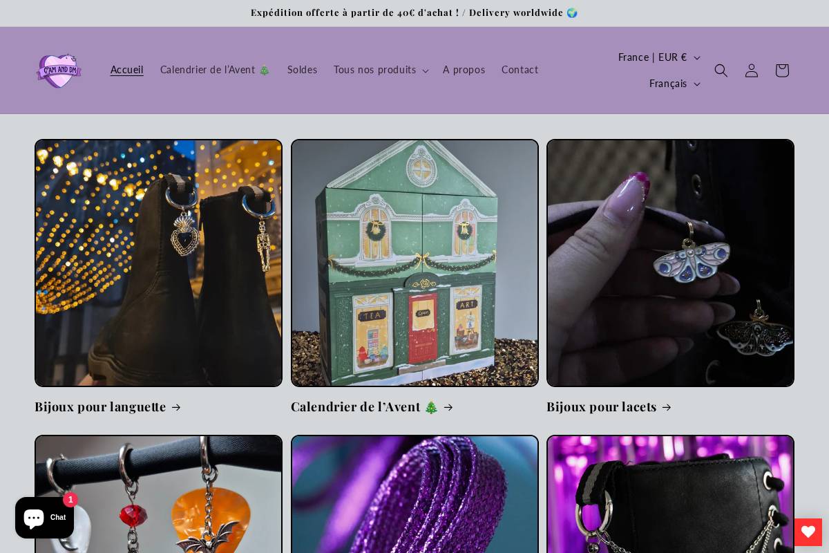 camanddm.fr homepage screenshot