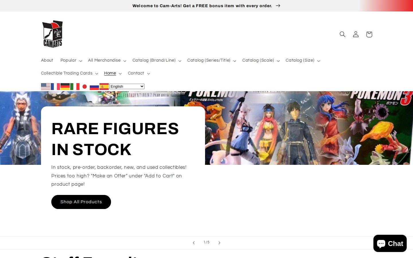 camarts.biz homepage screenshot
