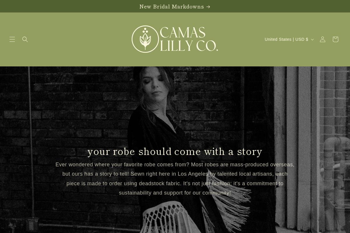 camaslillyco.com homepage screenshot
