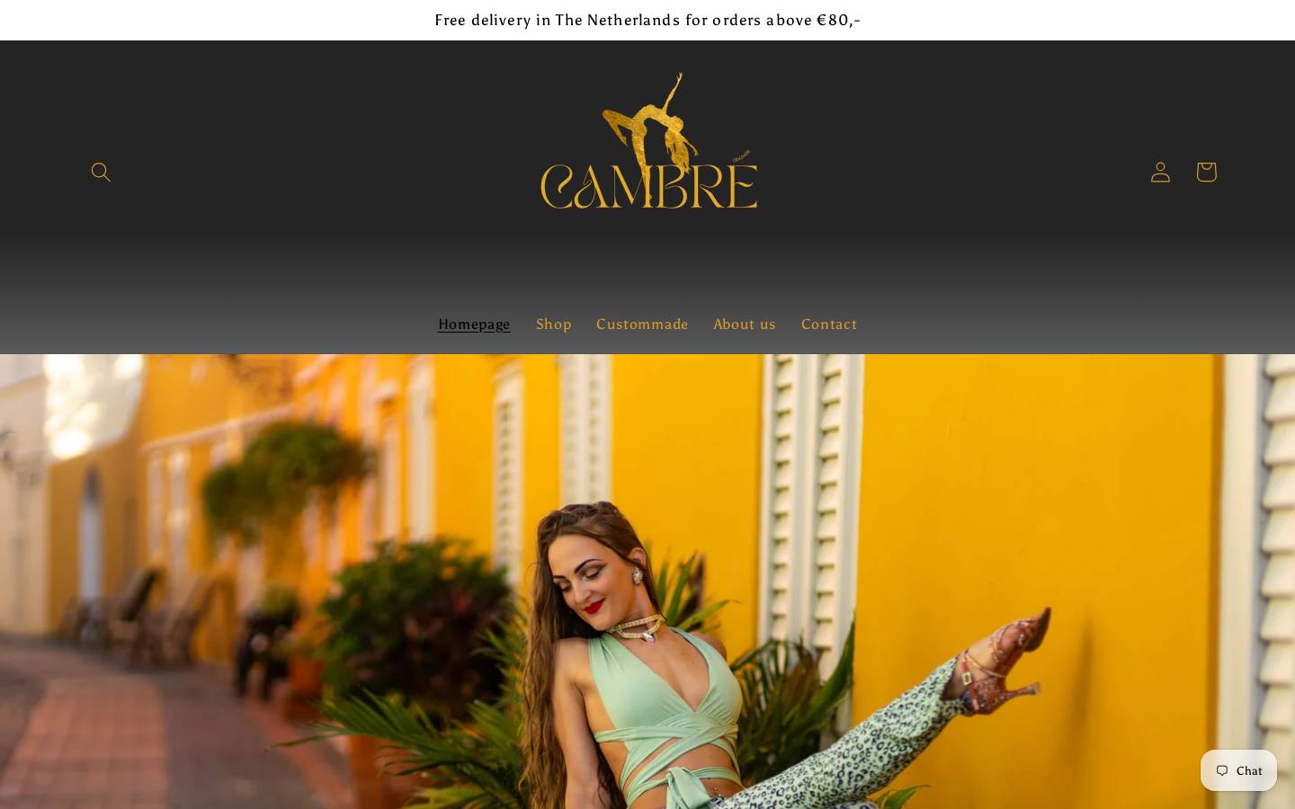 cambre-dancewear.nl homepage screenshot