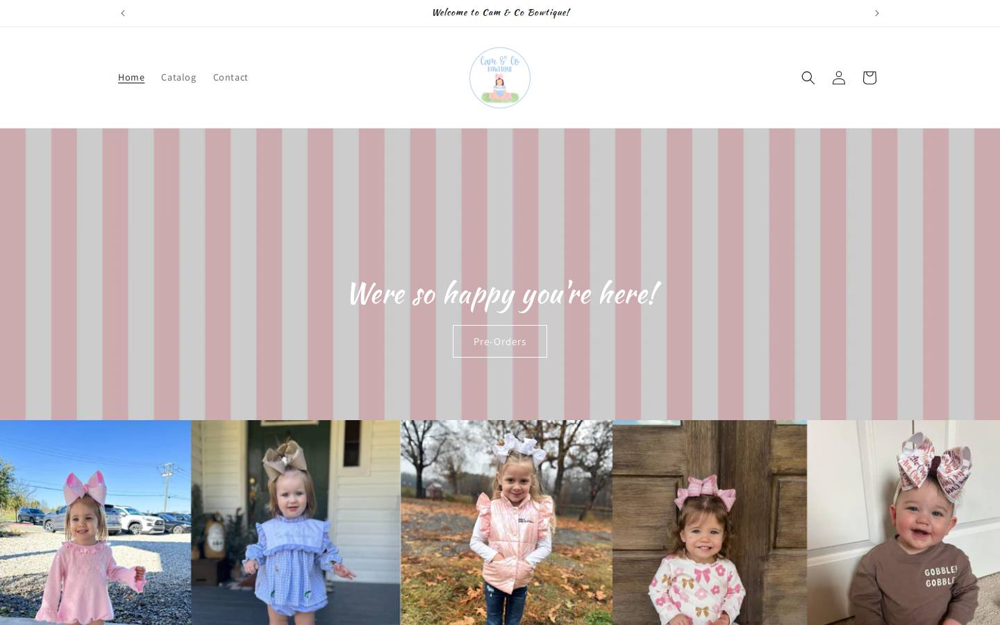 camcobowtique.com homepage screenshot
