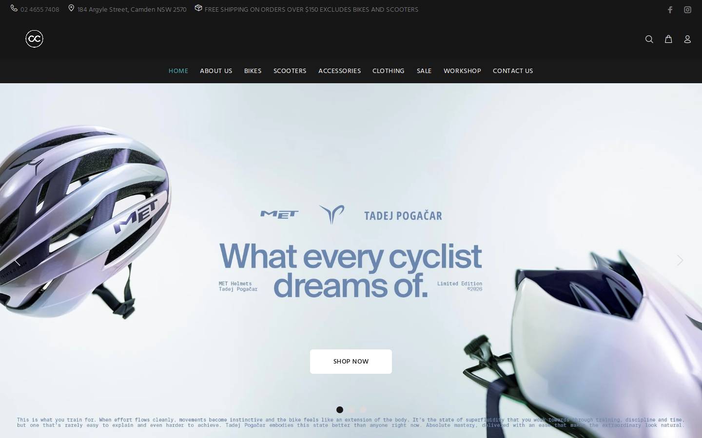 camdencycles.com.au homepage screenshot