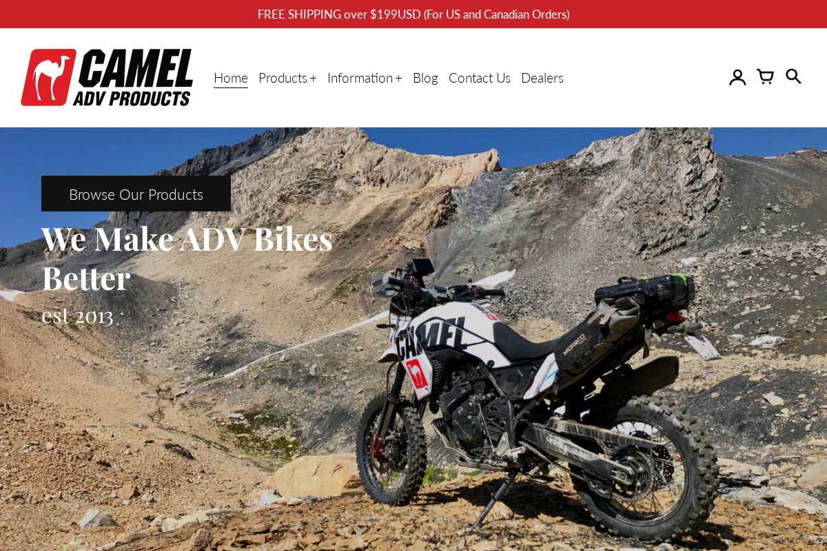 camel-adv.com homepage screenshot