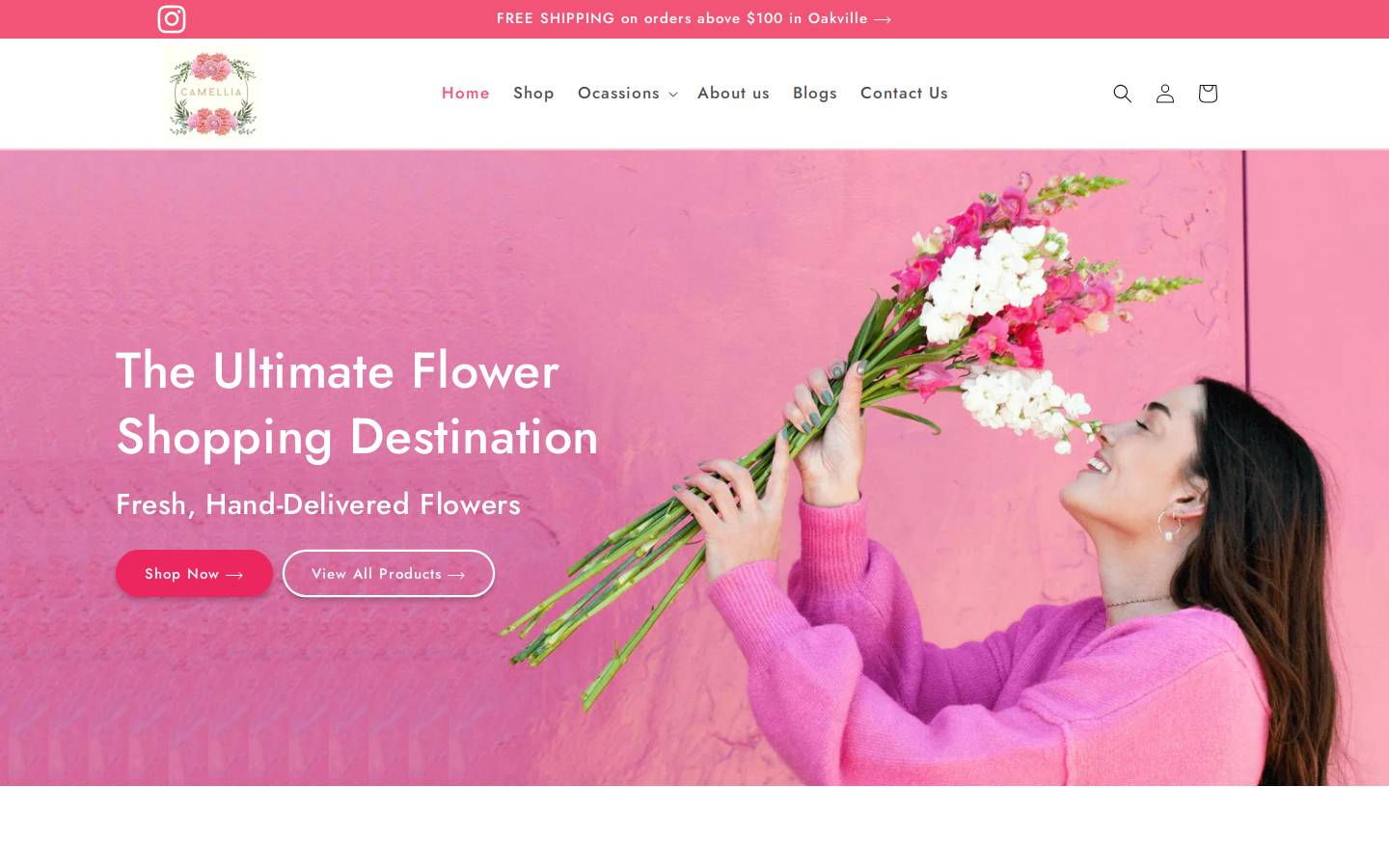 camellias.ca homepage screenshot