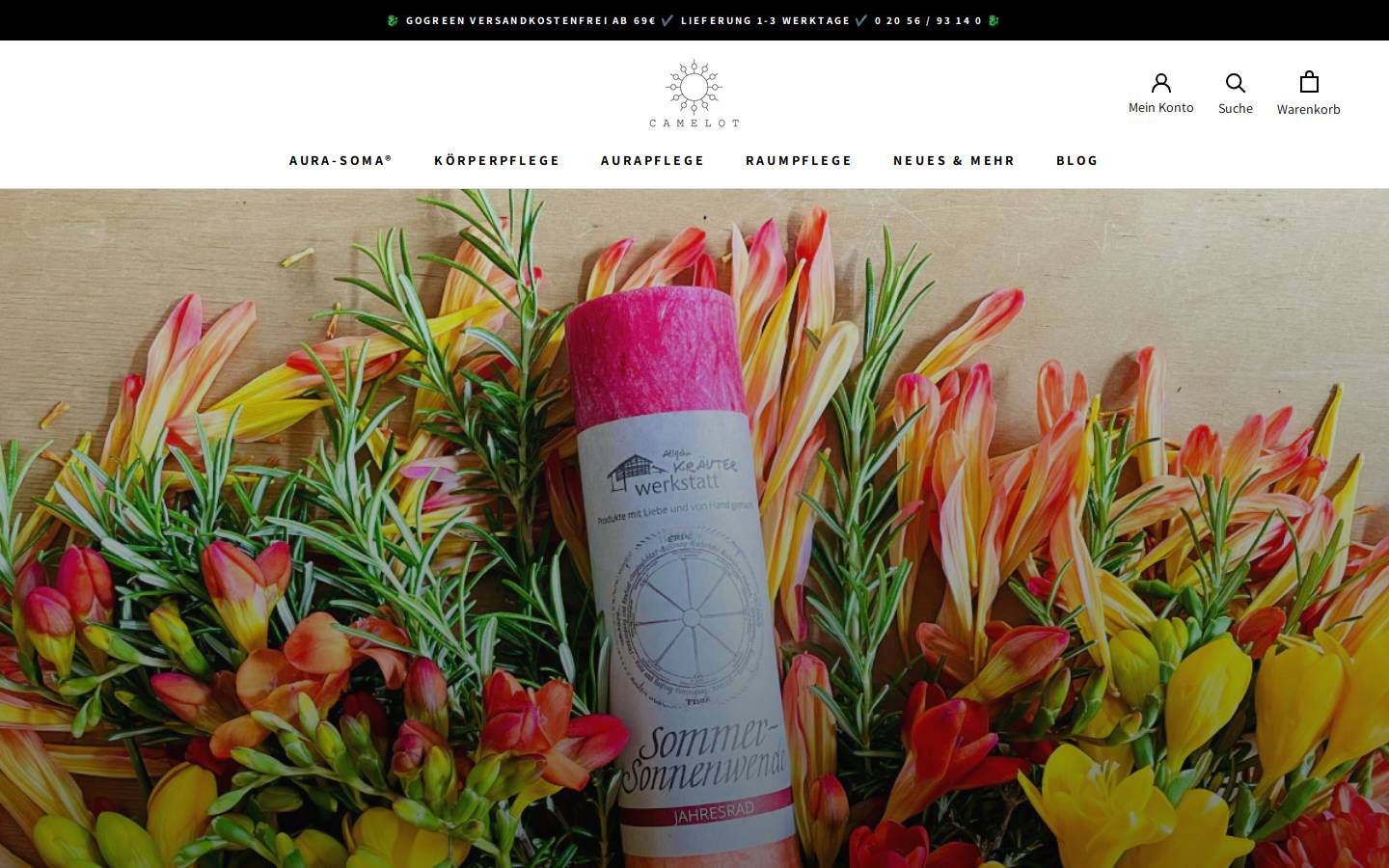 camelotshop.de homepage screenshot