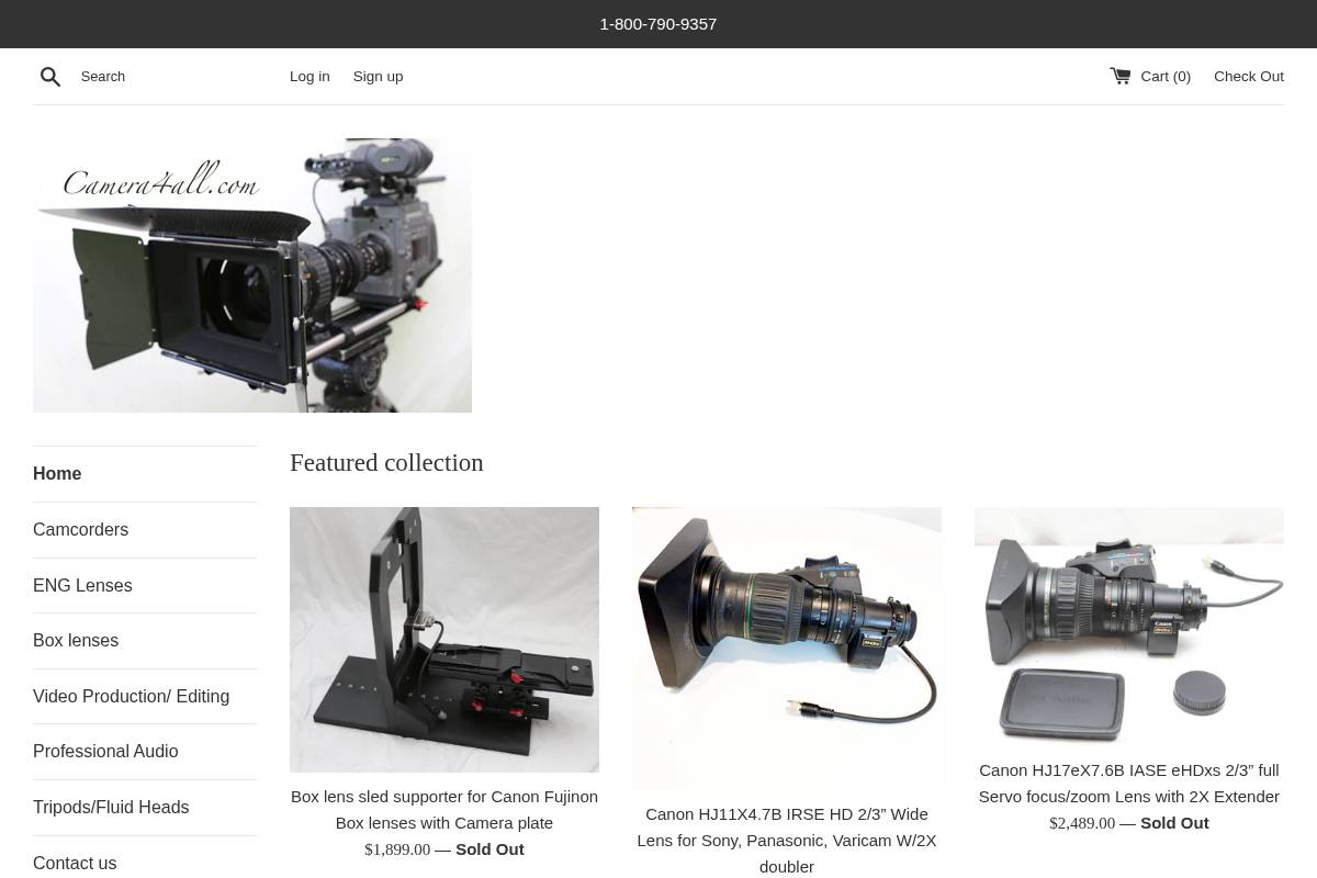 Camera4all homepage screenshot