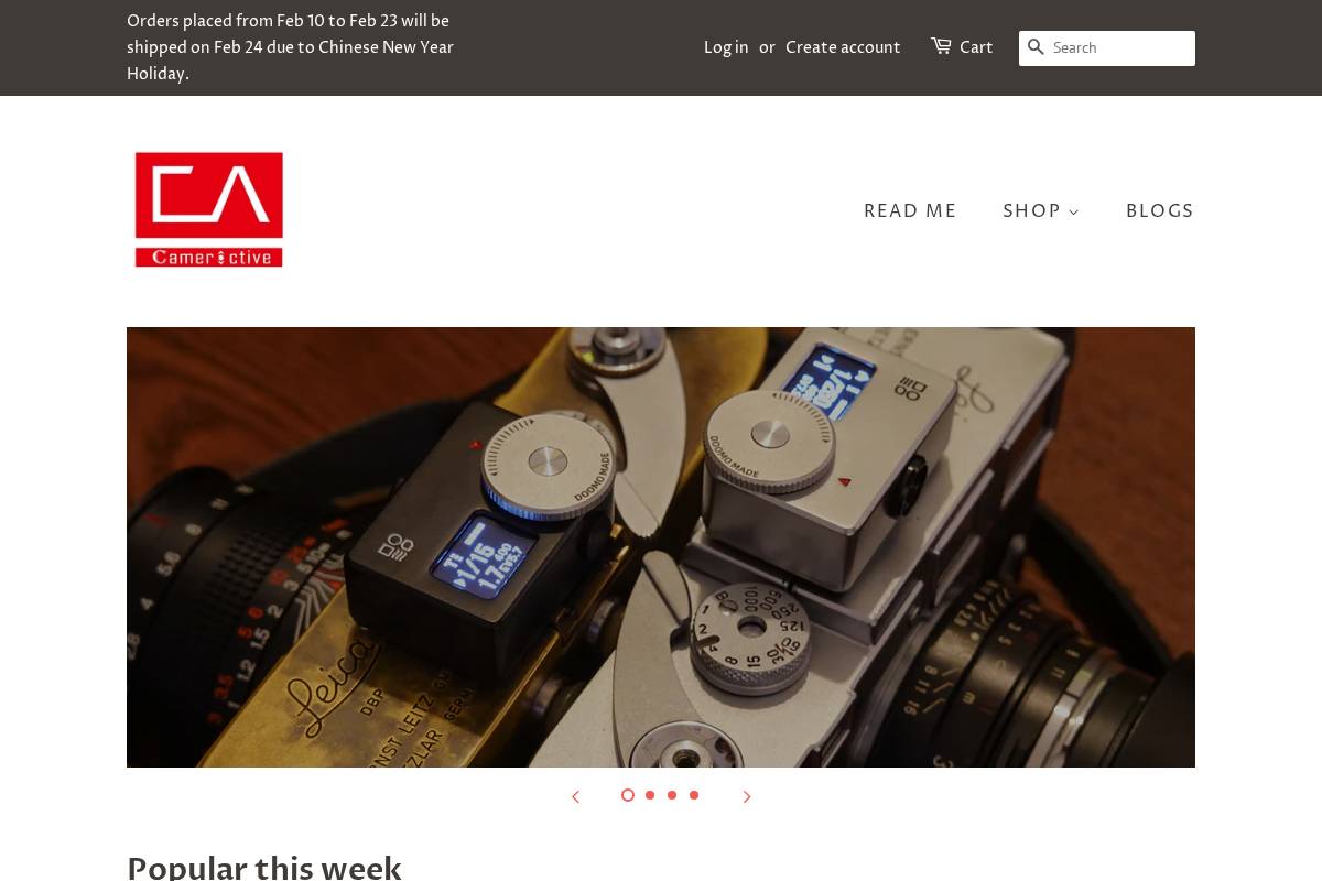 cameractive.com homepage screenshot