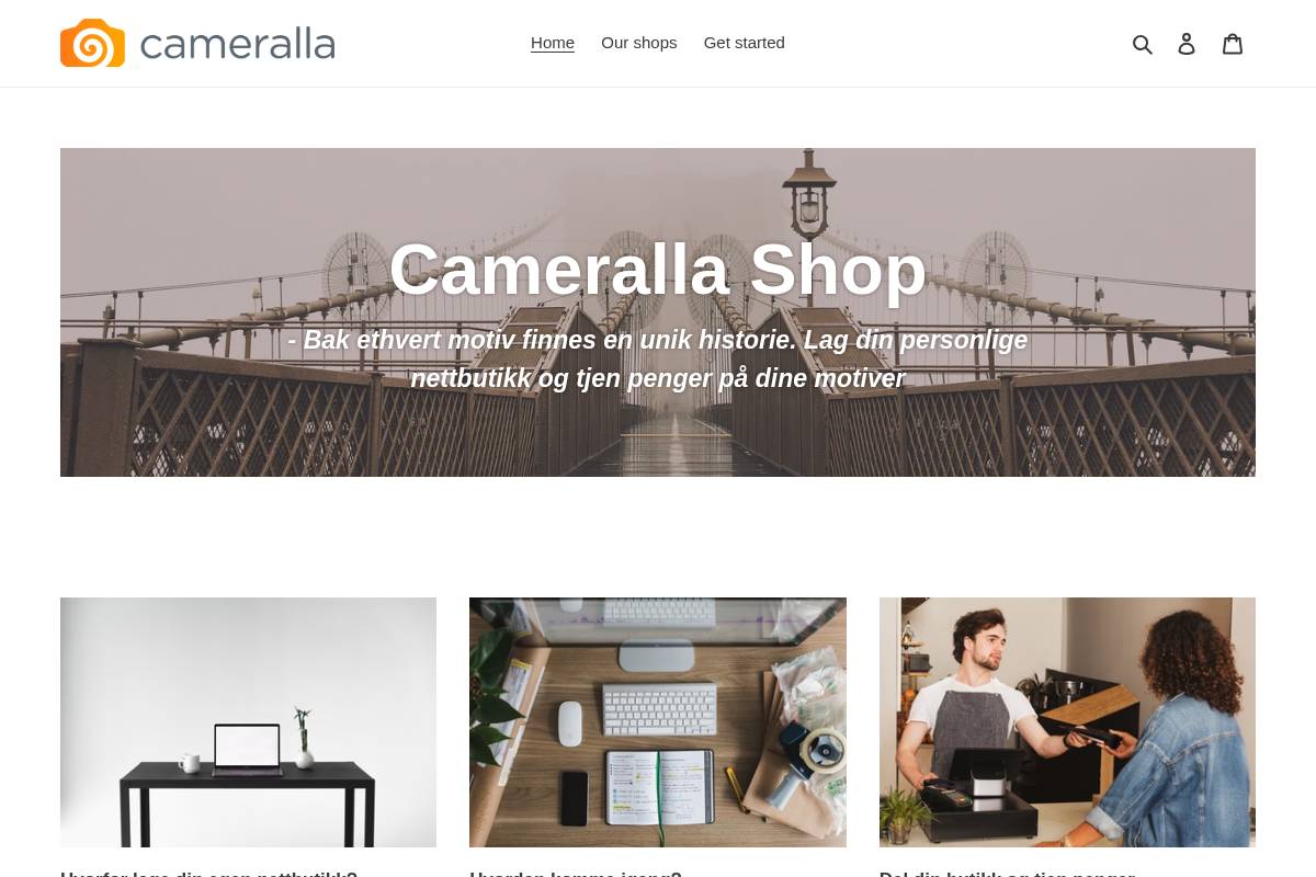 camerallashop.com homepage screenshot