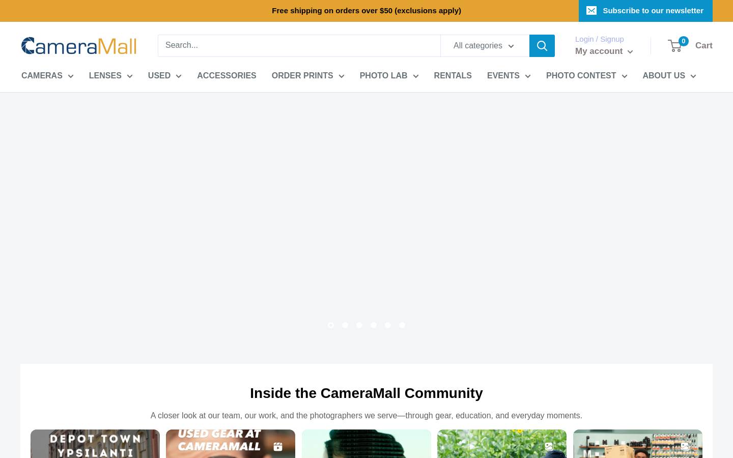cameramall.com homepage screenshot
