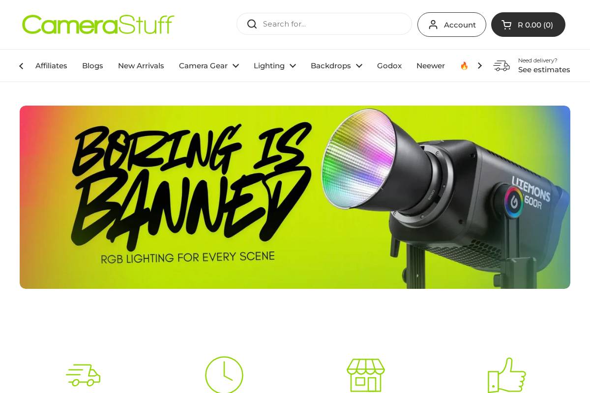 CameraStuff homepage screenshot