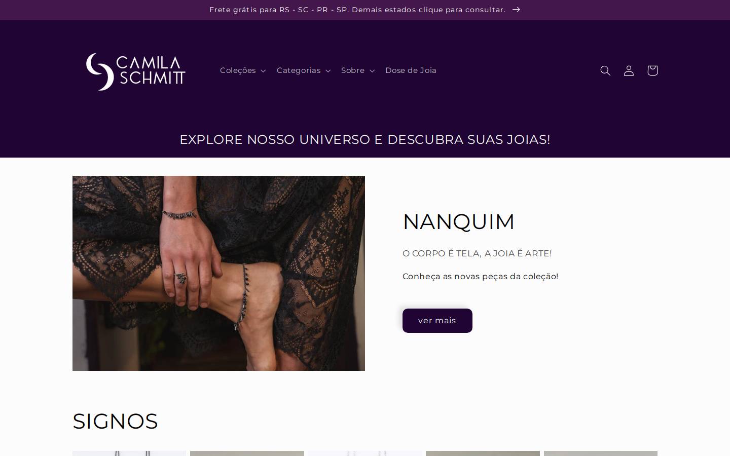camilaschmitt.com.br homepage screenshot